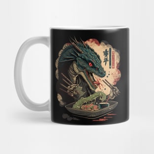 Hungry Sushi Dragon Mug